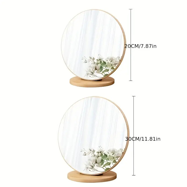 1 st stilren och mångsidig smink spegel för kvinnor - perfekt för sovrum, omklädningsrum och resor - presentidé 20cm