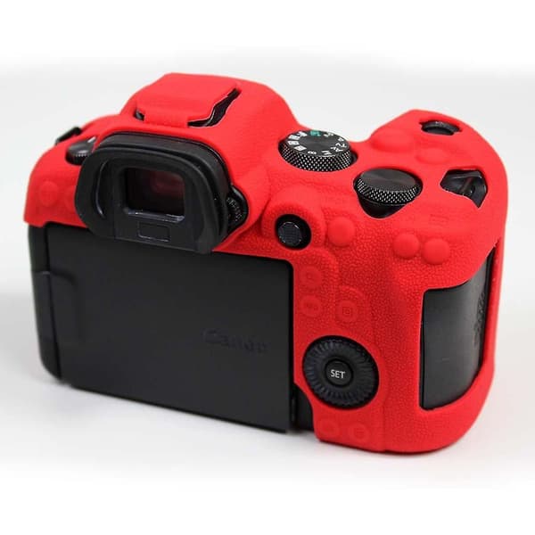 Myk Silikon Kameradeksel for Canon EOS R6 Kamera Red