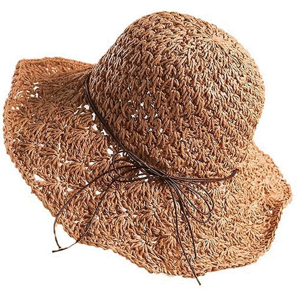 Sol Halm Hattar För Kvinnor Vikbar Floppy Beach Sommar Hatt Oversized Weave  Wide Style 2 aa10 | Style 2 | Fyndiq