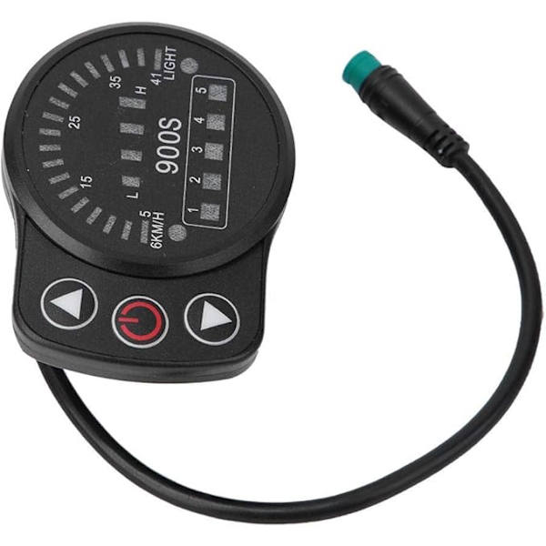 Cykel Display Meter, KT-900S Plastik Elektrisk LED Display Meter med Vandtæt Stik til Cykel Modifikation