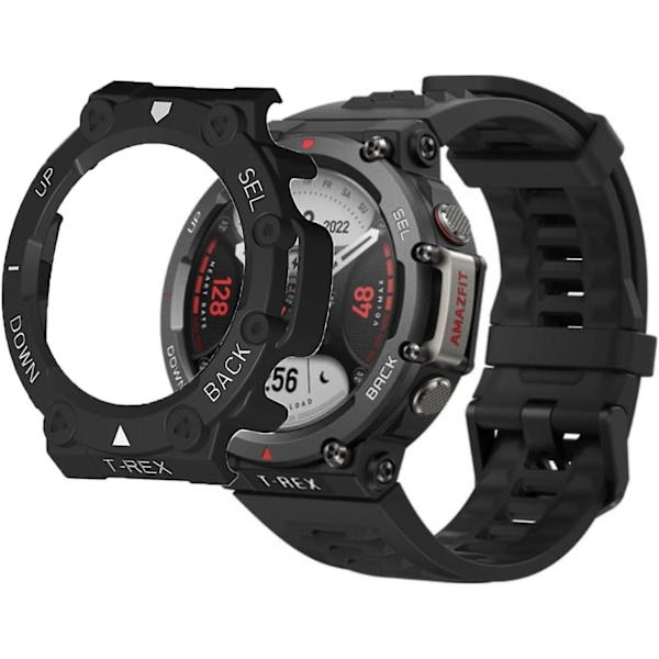 Bumper-skydd för Amazfit T-rex 2 Smart Watch - Skyddande hårt plasthölje (svart/vit)