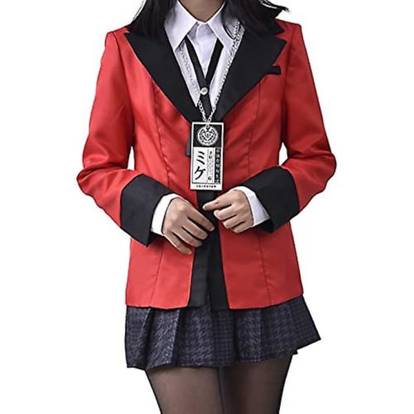 Ornitologdräkt Skoluniformer Cosplay Fullt set Uniform för spelberoende Anime Cosplay Mary Saotome Japanska Hyakkaou Kjol Kostymer Stockin 2xl Red