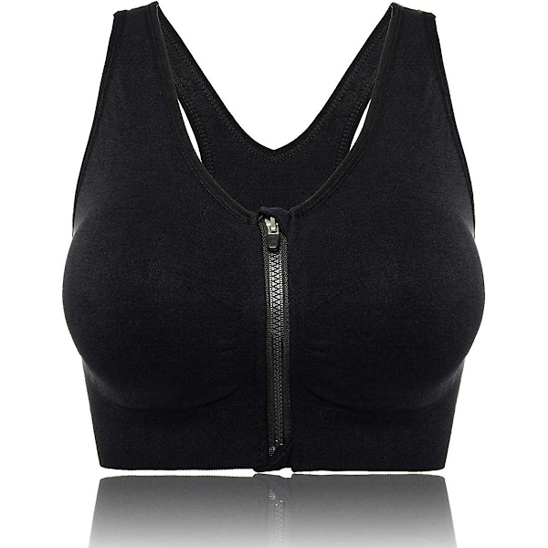 2 kpl Vetoketjullinen Urheiluliivi Leikkauksen Jälkeinen Liivi Joogaliivi Treenaus Fitness Aktiivivaatteet Pehmustetut Liivit Naisille Black XL