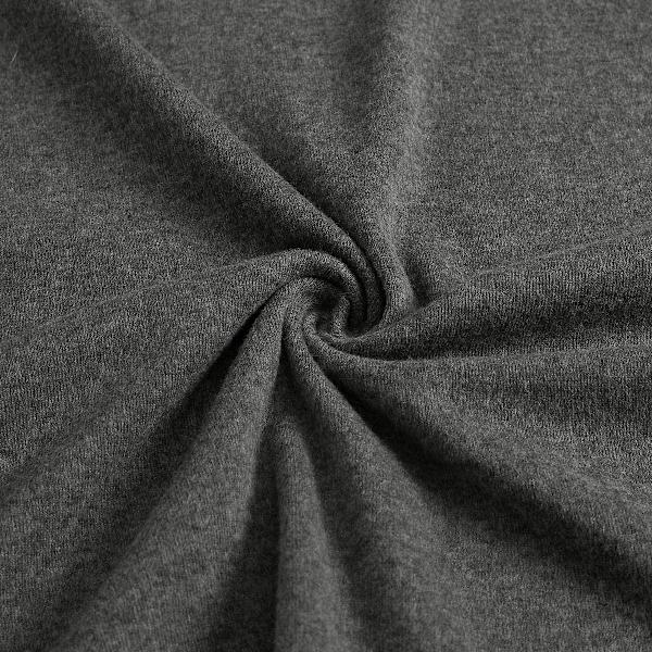 Dam långärmad sweatshirt rund hals sid split casual tunika pullover t-shirt toppar Grey M