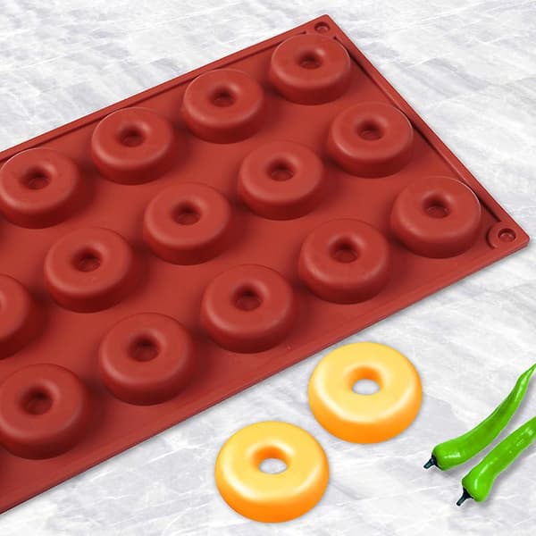 Mini Rund Buscuit Donut Pan Och Kakform För Diy Bakning (18 Galler)
