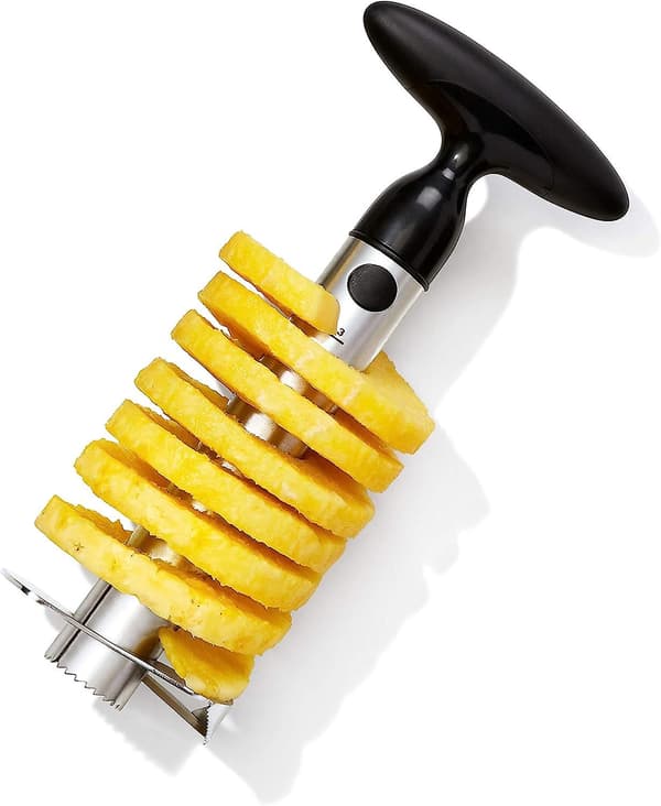 Ananas Skreller Kjøkkenredskap Rustfritt Stål Skralle Ananas Kutter, Sølv
