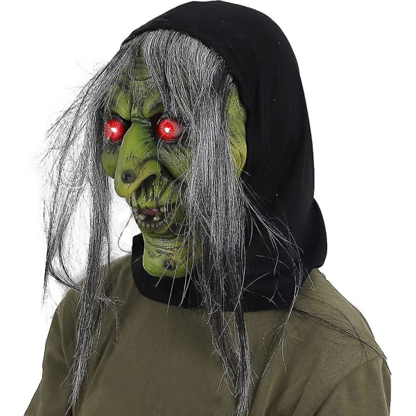 Halloween Lysende Heksemaske. Skræmmende Masker Cosplay Maske Kranie Skræmmende Maske. Dekorativ Horror Maske