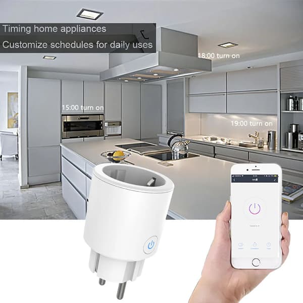 Smart Life App Fjärrkontroll WiFi Trådlös Mini EU Ström WiFi Smart Socket Plug
