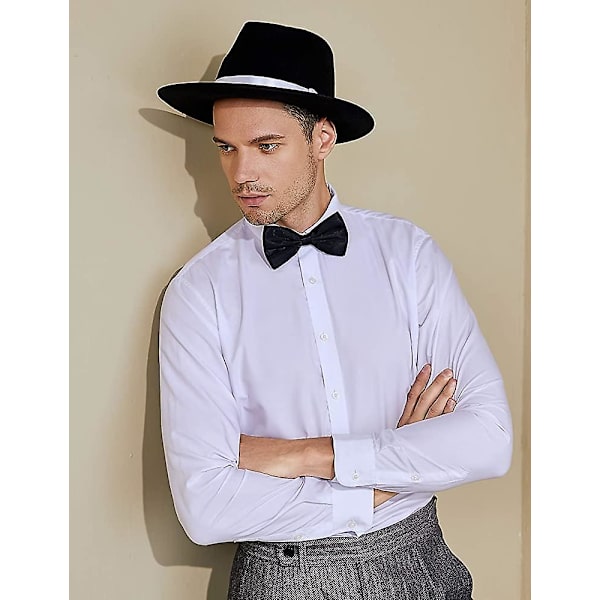 Acsergery Herre Fedora Hat Filt Hat Stor Unisex Klassisk Panama Hat 1920'er Herre Gatsby Hat Gave