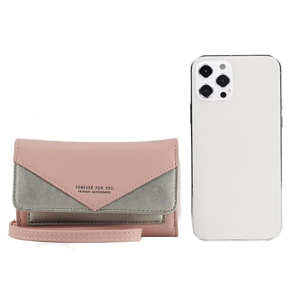 Dam multifunktion plånbok telefonfodral handled PU läder handled koppling väska