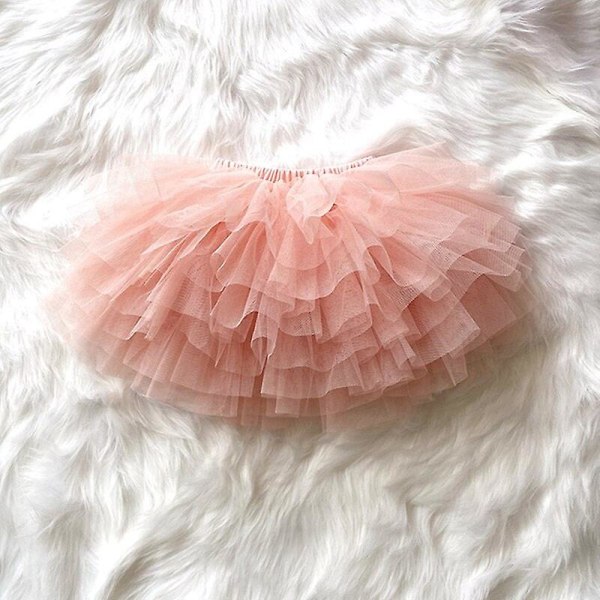 Fashion baby flickor tutu fluffig kjol prinsessa balett dans tutu mesh kjol barn tårta kjol söta flickor kläder Pink 100