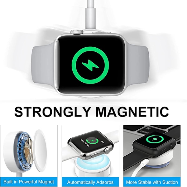 Magnetisk trådlös datakabel för Apple Watch-laddare, bärbar snabbladdning