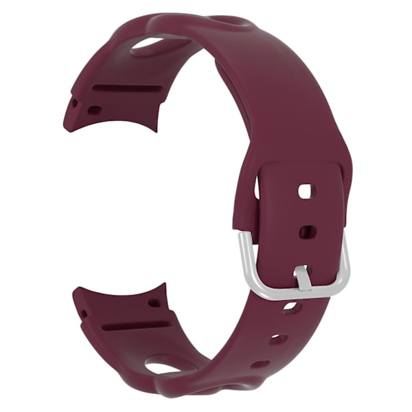 20mm Snabbkoppling Silikonarmband för Samsung Galaxy Watch 4/5/6 40/44mm / Watch6 Classic 43/47mm Wine Red