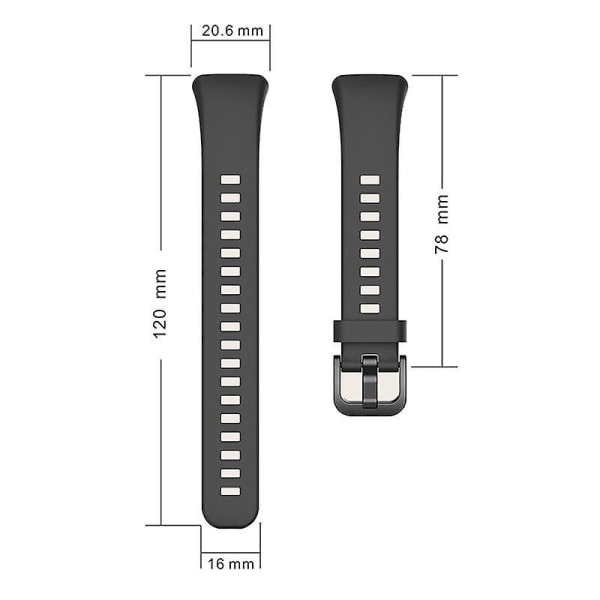 Mjukt silikon sportarmband för Huawei Band 6, med genomskinligt TPU- case Bumper Frame Cover Black