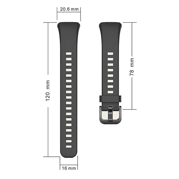 Mjukt silikon sportarmband för Huawei Band 6, med transparent TPU-fodral stötfångarramskydd Black