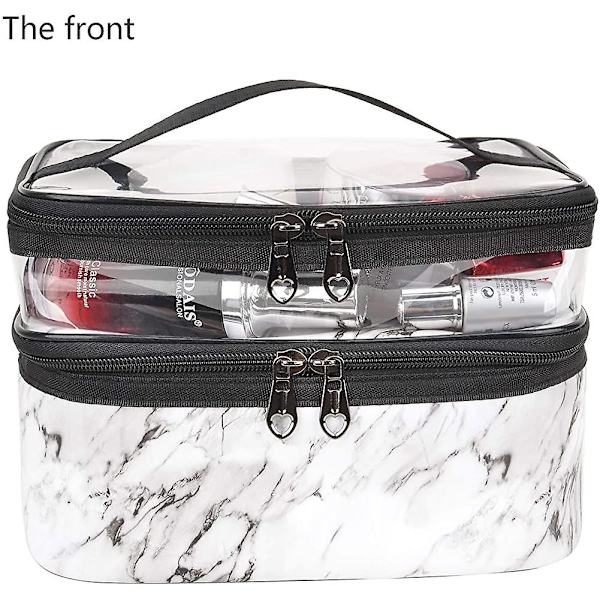 Makeup-väskor Dubbla lager Resekosmetiska väskor Makeup Organizer Toiletry Bags