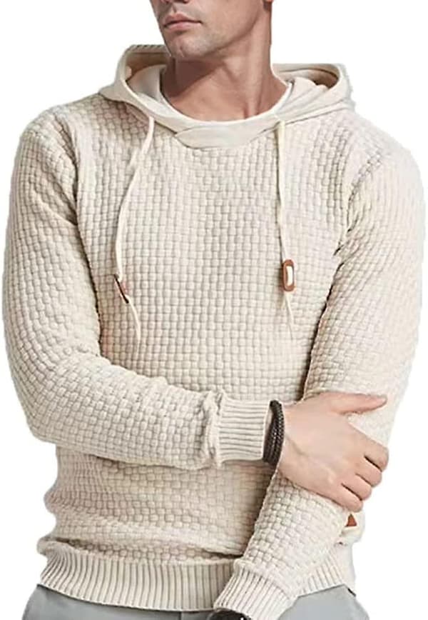 Herre Hættetrøjer Pullover Casual Jacquard Hættetrøjer