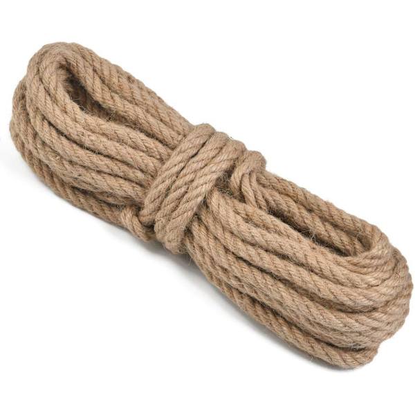 10 m Hamp Reb 12 mm Tyk Hamp Snor, Jute Reb 12 mm Kraftig Have Reb Jute Snor Have Snor Jute Snor Håndværk Snor til Havearbejde