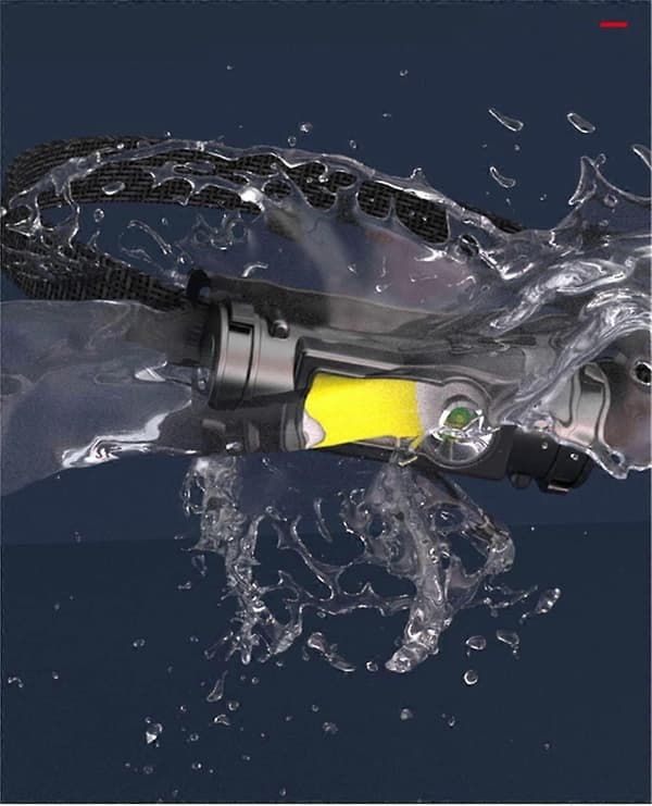 Sett med 2 18650 COB LED hodelykter med USB-oppladbart batteri