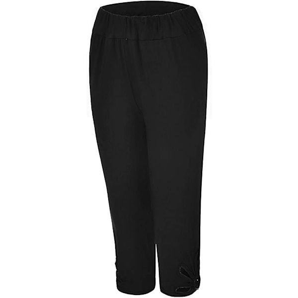 Högmidjade leggings för Yetsye-kvinnor. Mjuka elastiska ogenomskinliga leggings med magkontroll Black