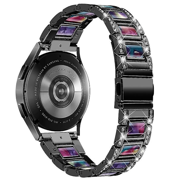 Rostfritt stål harts klockarmband för Huawei Watch GT 2 42mm/Watch 2/Honor MagicWatch 2 42mm Black  Purple Green Mix