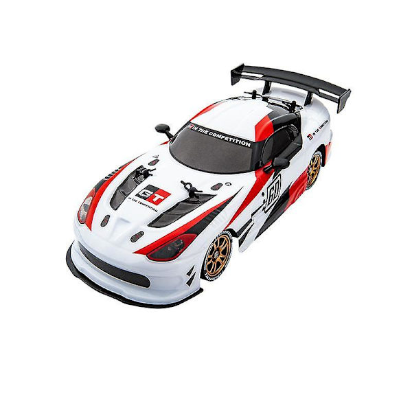 1/16 16 Km/h Dodge Drifting Car 2.4GHz 4WD RC Racing Car med fram / bakljus White