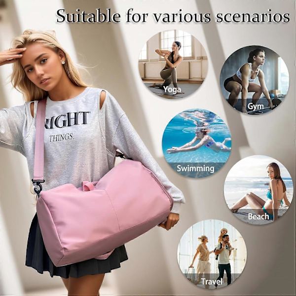 Yoga Mat Bag Stor Yoga Mat Tote Sling Bärväska med Fickor Passar Mattor med Skofack och Fuktbeständigt Fack Dam Pilates Gymväska med Justerbar Matrem blue