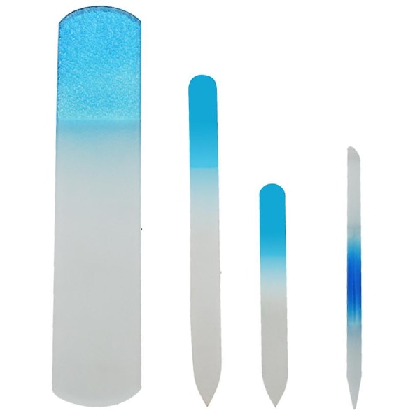 Jalkaraspilla - Käsityönä tehty lasinen jalkaviila - Kovettumien ja kuolleen ihon poistaja - Karkea - Kovan ihon poistaja Handle glass foot file set of4
