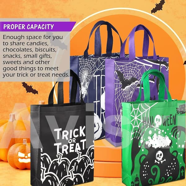 12 st Halloween Trick Or Treat-väskor - Multifunktionella kassar för spöklikt kul!