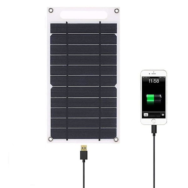 Bærbar 5V solcellepanel Nød-solcellelading for telefon utendørs camping