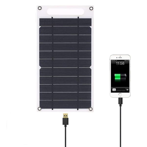 Bærbart 5V solpanel til nødsituationer, solopladning til telefon, udendørs camping