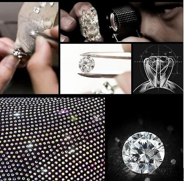 2-delt 3d Bling Rhinestone Glitter Krystall Bil Interiør Styling Tilbehør Bil Interiør Dekor Deksel