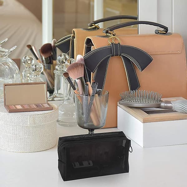 3 Stykker Mesh Kosmetiktaske Mesh Makeup Tasker Mesh Lynlåspose Til Kontorer Rejser