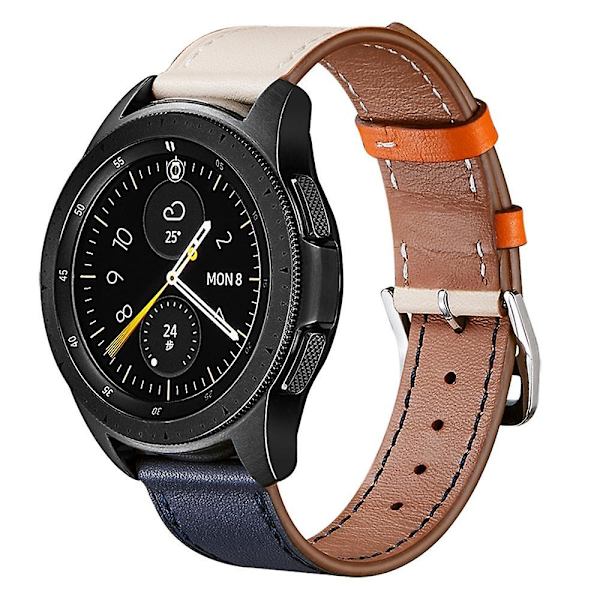 Læderudskiftningsrem til Samsung Galaxy Watch 5 40mm/44mm/ Watch 5 Pro 45mm Beige Indigo