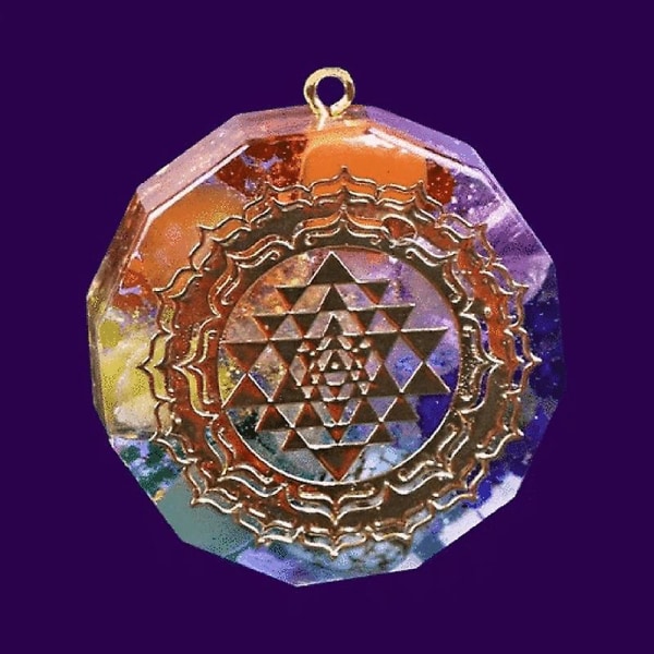 Lucky Orgonite Halsband för män Kvinnor 7 Chakra Healing Kristallhänge Andlig Yoga Smycken Present A
