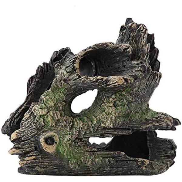 Akvarium Drivtømmer Kunstigt Træ Stamme Rod Reje Legested Hule Fisk Tank Vivarium Dekoration