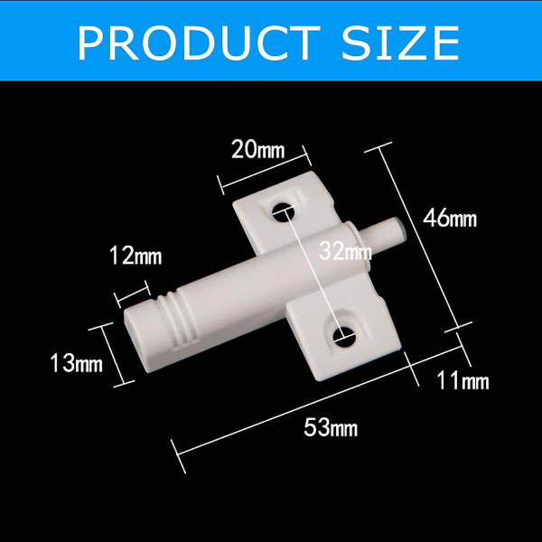 10 st Möbeldörrspjäll Skåp Beröringsfrigöringsspärrar Push System Buffer Icke magnetiska dörrstängare