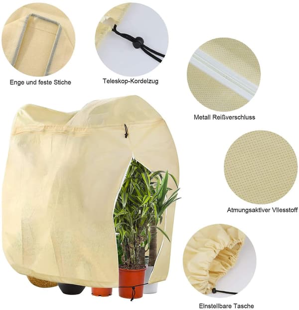 Vinterdeksel, Beskyttelsesdeksel for Planter, Gjenbrukbart Vinterdeksel for Planter, Vinter