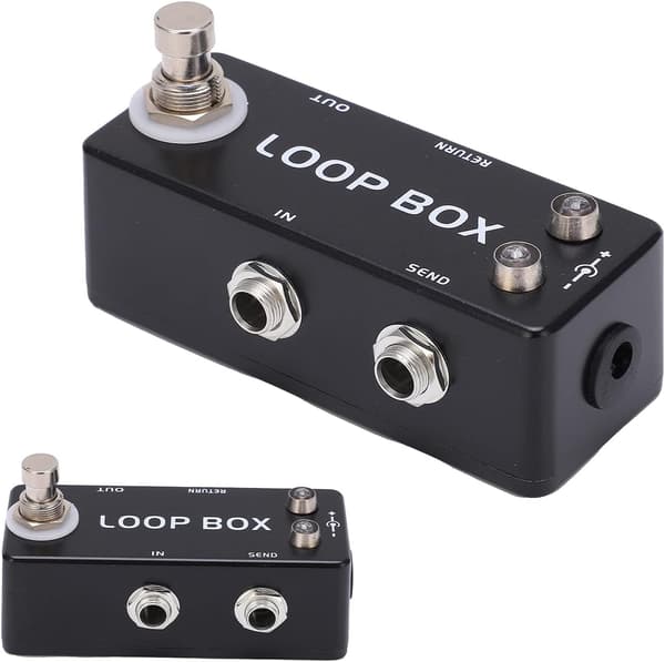 Guitar Loop Effekt Elektrisk Guitar Loop Effekt Pedal Sort True Bypass Kanalvalg til Elektrisk Bas