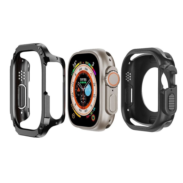 Watch till Apple Watch Series 8 7 41mm/Series 6 5 4 SE (2022 ) SE 40mm TPU+PC Stötsäker ram Black