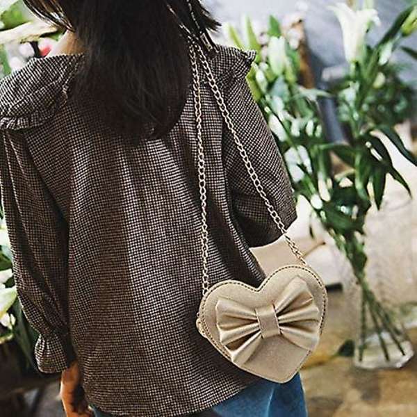 Mini Hjerteformet Crossbody Håndveske Myntpung for Småbarn Små Jenter