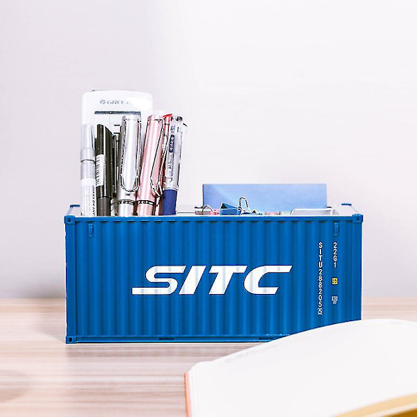 20ft Mini Skibscontainer Model Legetøj Cargo Container Maritimo Die-Cast Container Skibsboks Penholder Kontorgaver Tilpasset Logo SITC 30 Pen holder