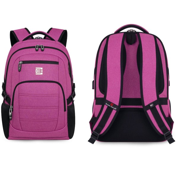Sales 1w+ Laptop Rygsæk, forretningsrejse tyverisikret slank holdbar laptop rygsæk med USB-opladningsport Black 18inch