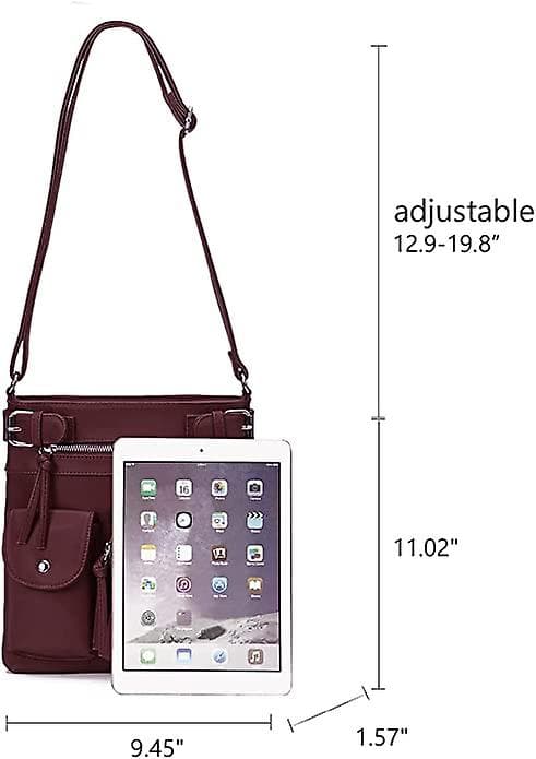Crossbody tasker til kvinder skuldertasker Deep red