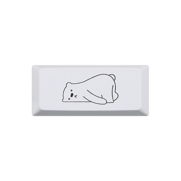 Littel bear enter artisan keycap cnc anodiserad aluminium kompatibel cherry mx switchar cherry profil vit dispenseringsteknik Esc