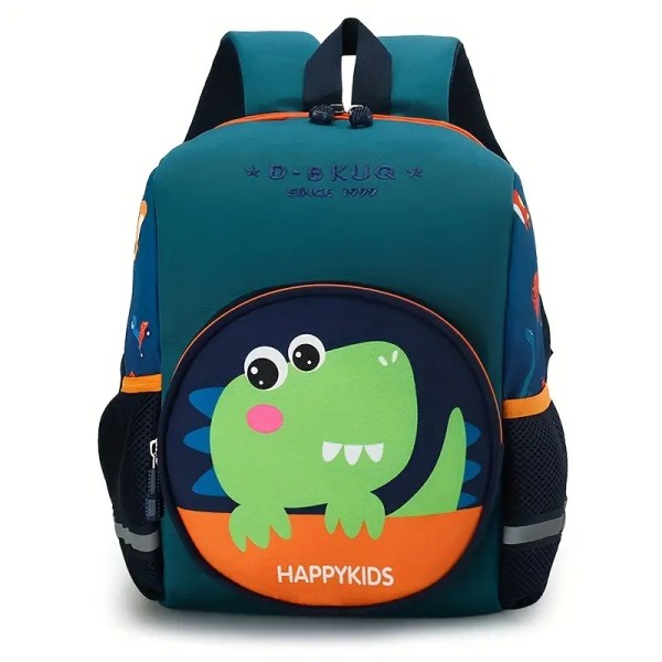 Søt Tegneserie Dinosaur Baby Ryggsekk - Perfekt for 3-5 År Gamle Barnehagebarn! grønn