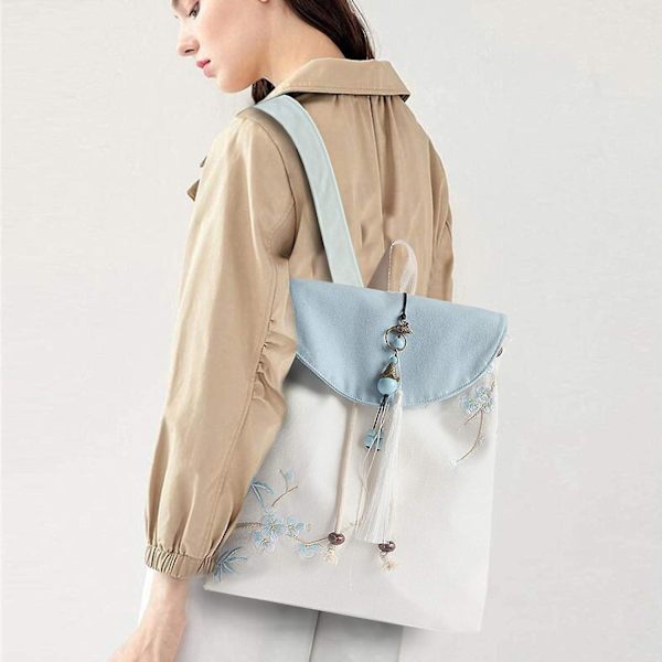 Kvinnors Ryggsäck Etnisk Stil Skolväska Flickor Broderi Skolväska Ryggsäck Universitet Resor Shopping Dejting Unik Present Hållbar Canvas Ryggsäck,ume