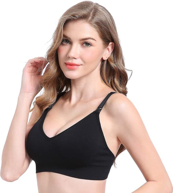 Amningsbh 5-pack Trådlös Djup V-ringad Amningsbh Bralette Sov-amning Med Extra Förlängare