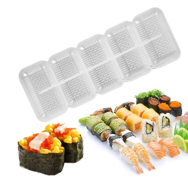 Sushiform - Japansk Nigiri Sushiform Rismjöl 5 Rullar Maker Non Stick Press Bento Verktyg
