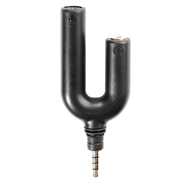 3,5 mm TRRS mikrofon med 3-positions 3,5 mm headset splitter adapter til iPhone / iPad / iPod Touch